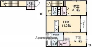アンシャンテ大内【2階】の間取り