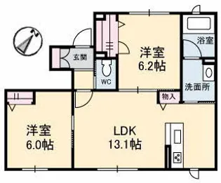 サンク エール【1階】の間取り
