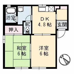 ルミエール郡【1階】の間取り