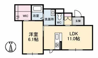 グランマスト西崎 B棟【1階】の間取り