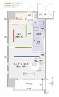 ミッド・シティ岡山【4階】の間取り