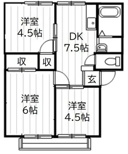 メゾン有明 A【201号室号室】の間取り