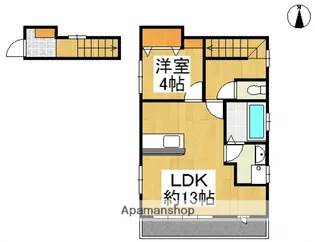 アフルエント大島 A棟【2階】の間取り