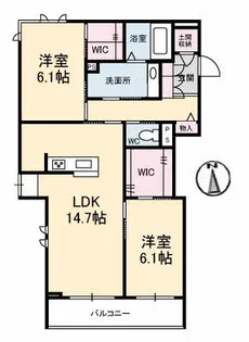 グランフォーレ中井【3階】の間取り