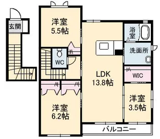 ラ・ルミエール B棟【2階】の間取り