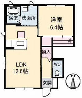 セントポーリア B棟【1階】の間取り
