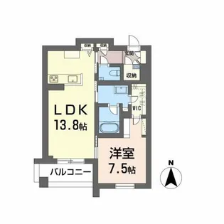 岡山県岡山市北区上中野1丁目【マンション】の間取り