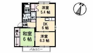 シャーメゾン大福 A棟【2階】の間取り