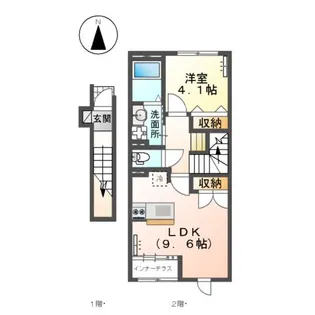 スカイテラス・リーフ【2階】の間取り