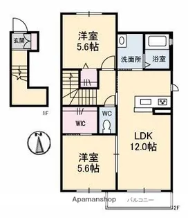 シャーメゾン総社駅前【2階】の間取り