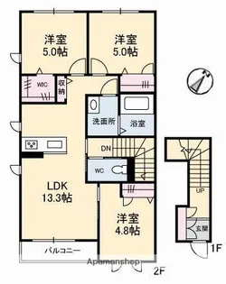 コンフォーザ(BELS認証) B棟【2階】の間取り