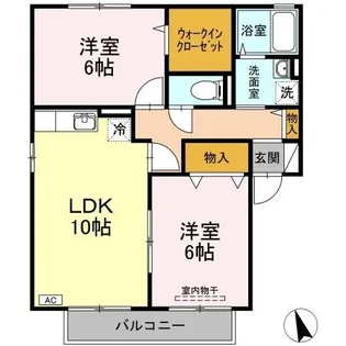 ロイヤルガーデンミルフィー D棟【2階】の間取り