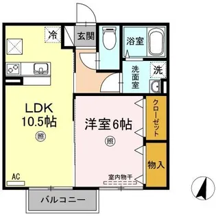 ブライト倉敷 B棟【2階】の間取り