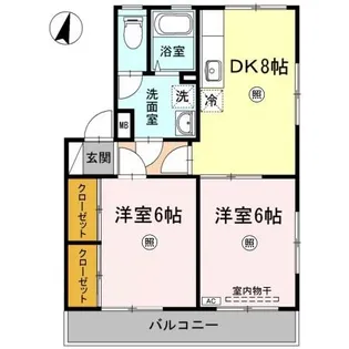 レコルト福田Ⅱ【1階】の間取り