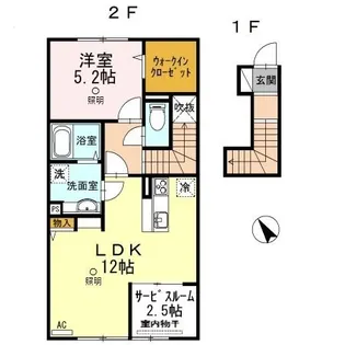 ナウ リヴィエール【2階】の間取り