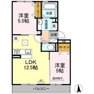 プランドール大髙 Ⅰ棟【1階】の間取り
