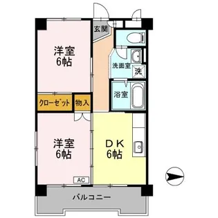長瀬マンション Ⅰ棟【2階】の間取り