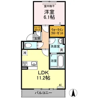 グレイス伊福【2階】の間取り