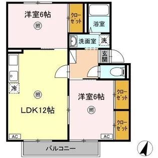 プレジール大和Ⅰ【2階】の間取り