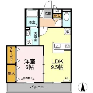 ソレイユ水江 【2階】の間取り