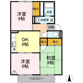 オークス金子 A棟【2階】の間取り