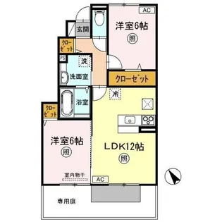 エクセラ C棟【1階】の間取り