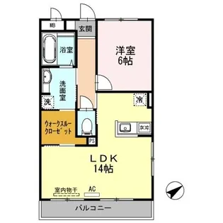ラ・ペジーブル【2階】の間取り