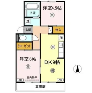 プレジール洲崎【1階】の間取り