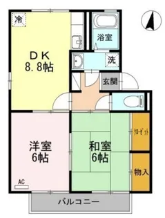 ロイヤルパレス新倉 B棟【2階】の間取り