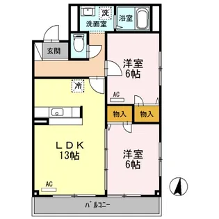 クレールはな【2階】の間取り