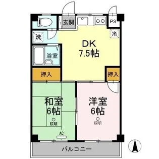 えきまえマンション【2階】の間取り