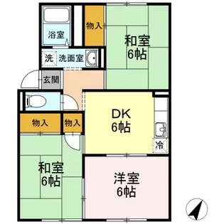 プレジール中島 A棟【1階】の間取り