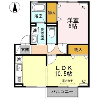シャルマン笹沖 B棟【2階】の間取り