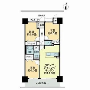 アルファスマート倉敷平田【9階】の間取り