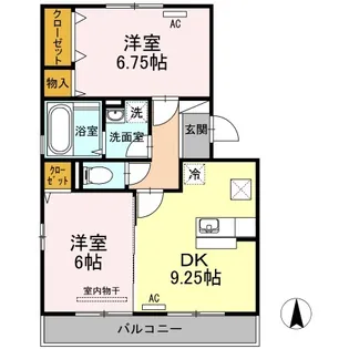 メルベーユ B棟【1階】の間取り
