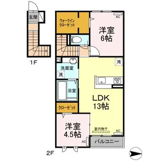 カーサ・フィオーレ中庄【2階】の間取り
