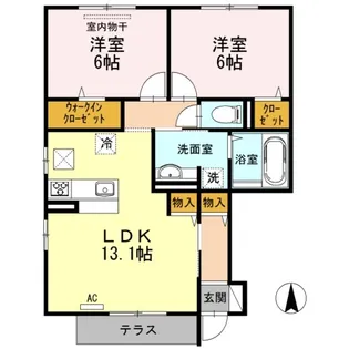 カトルセゾン【1階】の間取り