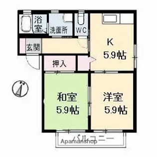 レーヴィンス B棟【1階】の間取り