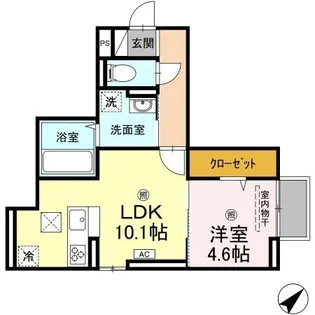RESIDENCE阿知【1階】の間取り