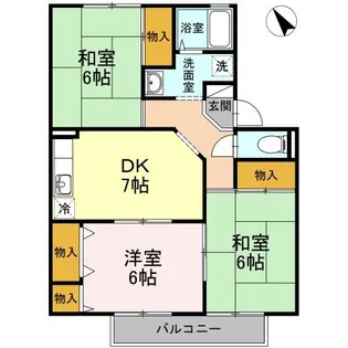 ゼフィール B棟【2階】の間取り