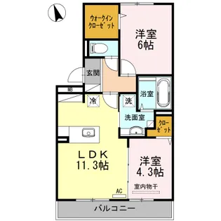 コートダジュール【3階】の間取り