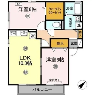 フォーチューン真壁 B棟【2階】の間取り