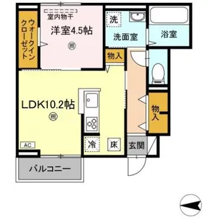 オアゾ乙島 D【1階】の間取り