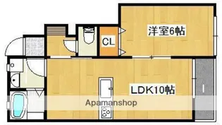 プティーシュシュ庭瀬北 北棟 【1階】の間取り