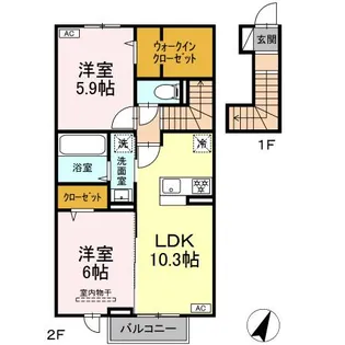 プラント C棟【2階】の間取り