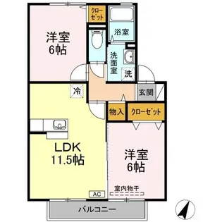 パラシオン【2階】の間取り