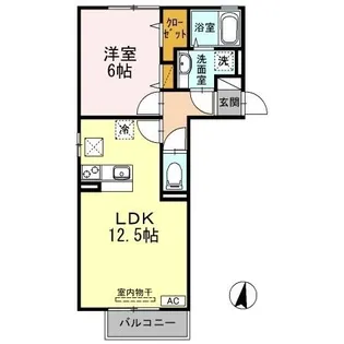 シャルム A棟【1階】の間取り