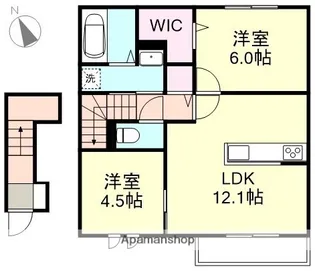 シスピエール【2階】の間取り