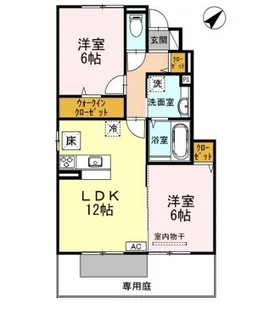 ラクス コーフ【1階】の間取り
