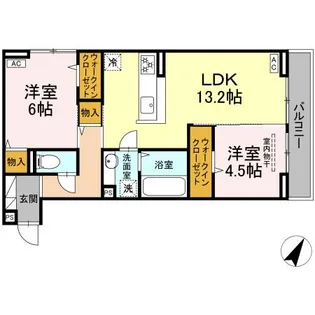 ヴィオルーチェ B棟【3階】の間取り